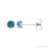 Sapphire Row Natural Prong-Set Gemstone Stud Earrings - London Blue Topaz, 14K White Gold, 6 mm