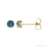 Sapphire Row Natural Prong-Set Gemstone Stud Earrings - Swiss Blue Topaz, 14K Yellow Gold, 4 mm