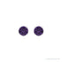 Sapphire Row Natural Prong-Set Gemstone Stud Earrings - Amethyst, 14K White Gold (view 2)