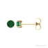 Sapphire Row Natural Prong-Set Gemstone Stud Earrings - Emerald, 14K Yellow Gold