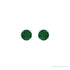 Sapphire Row Natural Prong-Set Gemstone Stud Earrings - Emerald, 14K White Gold (view 2)