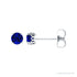 Sapphire Row Natural Prong-Set Gemstone Stud Earrings - Blue Sapphire, 14K White Gold