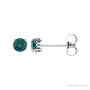 Sapphire Row Lab-Grown Prong-Set Gemstone Stud Earrings - Alexandrite, 14K White Gold, 6 mm