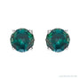 Sapphire Row Lab-Grown Prong-Set Gemstone Stud Earrings - Alexandrite, 14K White Gold, 6 mm (view 2)