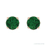Sapphire Row Lab-Grown Prong-Set Gemstone Stud Earrings - Emerald, 14K Rose Gold, 6 mm (view 2)