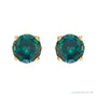 Sapphire Row Lab-Grown Prong-Set Gemstone Stud Earrings - Alexandrite, 14K Yellow Gold, 6 mm (view 2)