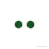 Sapphire Row Lab-Grown Prong-Set Gemstone Stud Earrings - Emerald, 14K Yellow Gold (view 2)