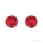 Sapphire Row Lab-Grown Prong-Set Gemstone Stud Earrings - Ruby, 14K Rose Gold, 6 mm (view 2)