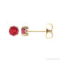 Sapphire Row Lab-Grown Prong-Set Gemstone Stud Earrings - Ruby, 14K Yellow Gold