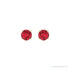 Sapphire Row Lab-Grown Prong-Set Gemstone Stud Earrings - Ruby, 14K Yellow Gold (view 2)