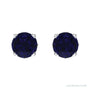 Sapphire Row Lab-Grown Prong-Set Gemstone Stud Earrings - Blue Sapphire, 14K White Gold (view 2)