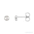 Sapphire Row Natural Rose-Cut Diamond Bezel Stud Earrings - Platinum