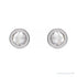 Sapphire Row Natural Rose-Cut Diamond Bezel Stud Earrings - Platinum (view 2)