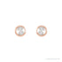 Sapphire Row Natural Rose-Cut Diamond Bezel Stud Earrings - 14K Rose Gold, 1 1/2 CTW (view 2)