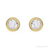 Sapphire Row Natural Rose-Cut Diamond Bezel Stud Earrings - 14K Yellow Gold, 5/8 CTW (view 2)