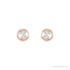 Sapphire Row Natural Rose-Cut Diamond Bezel Stud Earrings - 14K Rose Gold (view 2)