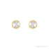Sapphire Row Natural Rose-Cut Diamond Bezel Stud Earrings - 14K Yellow Gold (view 2)