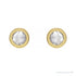 Sapphire Row Natural Rose-Cut Diamond Bezel Stud Earrings - 14K Yellow Gold (view 2)