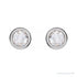 Sapphire Row Natural Rose-Cut Diamond Bezel Stud Earrings - 14K White Gold, 5/8 CTW (view 2)