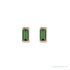 Sapphire Row Natural Gemstone Channel-Set Baguette Stud Earrings - Green Tourmaline, 14K Rose Gold (view 2)