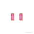Sapphire Row Natural Gemstone Channel-Set Baguette Stud Earrings - Pink Tourmaline, 14K Rose Gold (view 2)