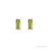 Sapphire Row Natural Gemstone Channel-Set Baguette Stud Earrings - Peridot, 14K Rose Gold (view 2)