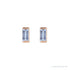 Sapphire Row Natural Gemstone Channel-Set Baguette Stud Earrings - Tanzanite, 14K Rose Gold (view 2)
