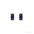 Sapphire Row Lab-Grown Gemstone Channel-Set Baguette Stud Earrings - Blue Sapphire, 14K Rose Gold (view 2)