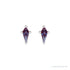 Sapphire Row Lab-Grown Gemstone Kite Stud Earrings - Alexandrite, Platinum (view 2)