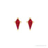 Sapphire Row Lab-Grown Gemstone Kite Stud Earrings - Ruby, 14K Yellow Gold (view 2)