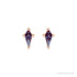 Sapphire Row Lab-Grown Gemstone Kite Stud Earrings - Alexandrite, 14K Rose Gold (view 2)