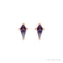 Sapphire Row Lab-Grown Gemstone Kite Stud Earrings - Alexandrite, 14K Rose Gold (view 2)