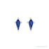 Sapphire Row Lab-Grown Gemstone Kite Stud Earrings - Blue Sapphire, Platinum (view 2)
