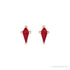 Sapphire Row Lab-Grown Gemstone Kite Stud Earrings - Ruby, 14K Rose Gold (view 2)
