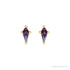 Sapphire Row Lab-Grown Gemstone Kite Stud Earrings - Alexandrite, 14K Yellow Gold (view 2)