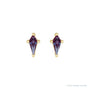 Sapphire Row Lab-Grown Gemstone Kite Stud Earrings - Alexandrite, 14K Yellow Gold (view 2)