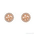 Sapphire Row Natural Diamond Halo Stud Earrings - 14K Rose Gold, 1/10 CTW (view 2)