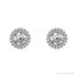 Sapphire Row Natural Diamond Halo Stud Earrings - Platinum, 1/10 CTW (view 2)