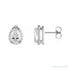 Sapphire Row Natural Diamond Pear Halo Stud Earrings - Platinum, 1/4 CTW