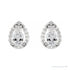 Sapphire Row Natural Diamond Pear Halo Stud Earrings - Platinum, 1/4 CTW (view 2)