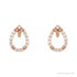 Sapphire Row Natural Diamond Pear Halo Stud Earrings - 14K Rose Gold (view 2)