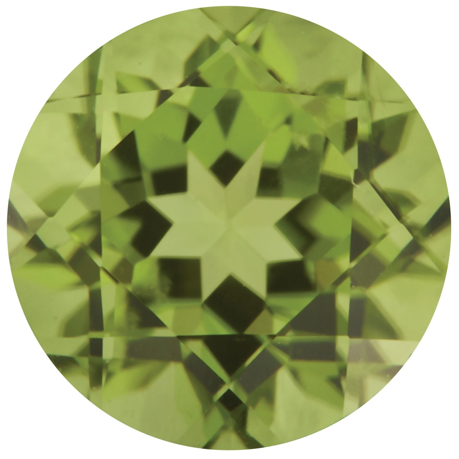 6 mm Round Natural Green Peridot – Faceted Cut – AA Quality — Sapphire Row
