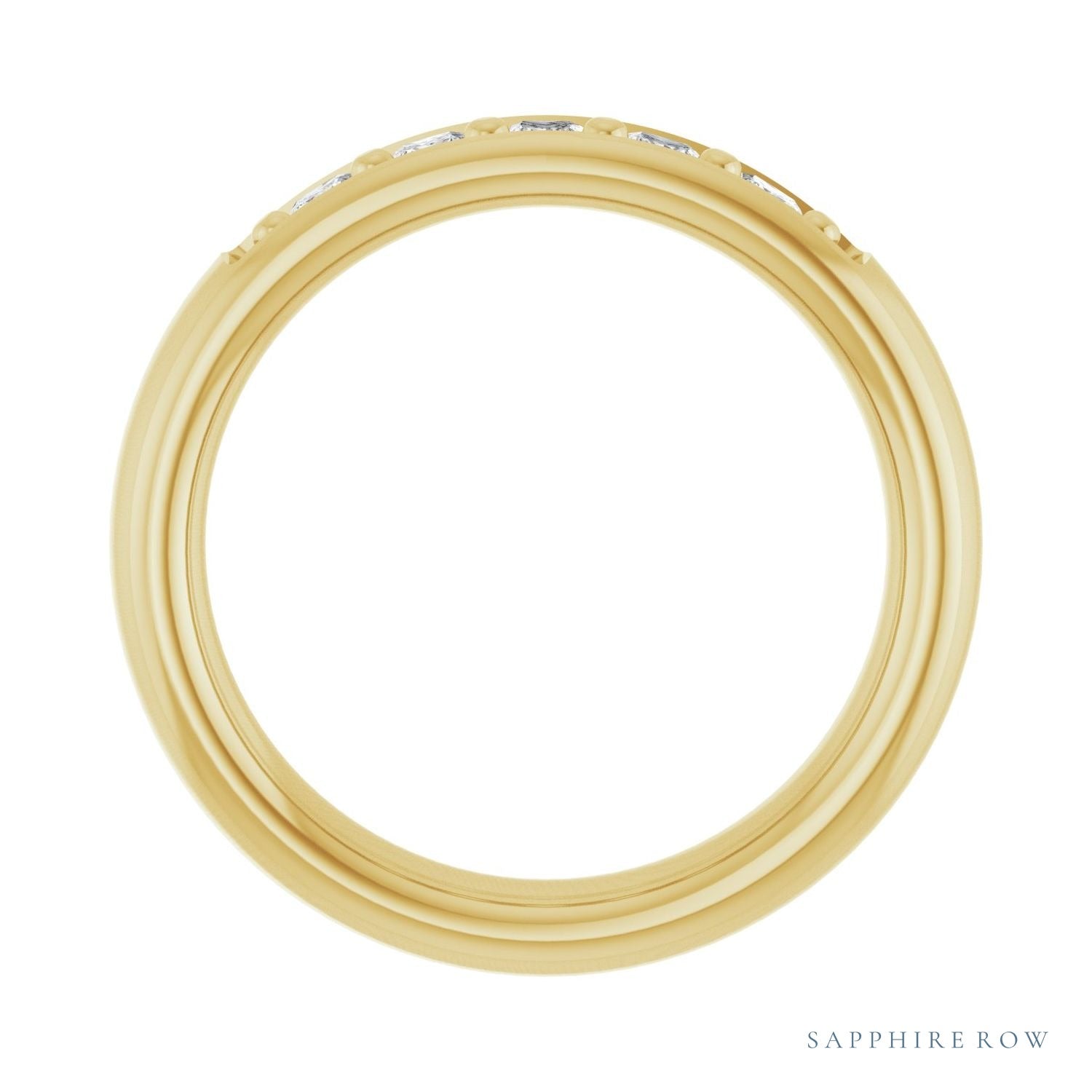 Sapphire Row Lab-Grown Diamond Five-Stone Band - 14K Yellow Gold (view 2)