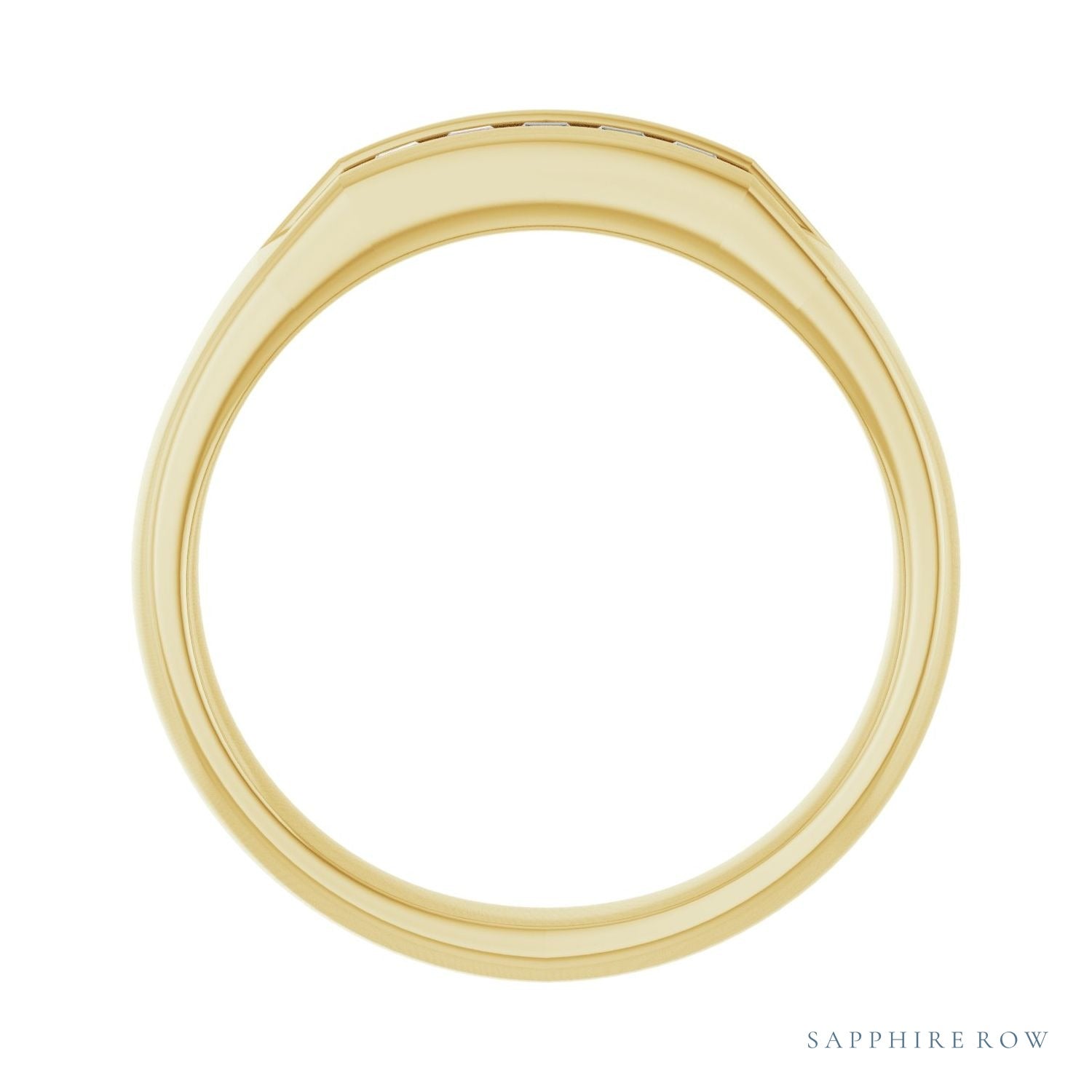 Sapphire Row Natural Diamond Five-Stone Channel-Set Band - 14K Yellow Gold (view 2)