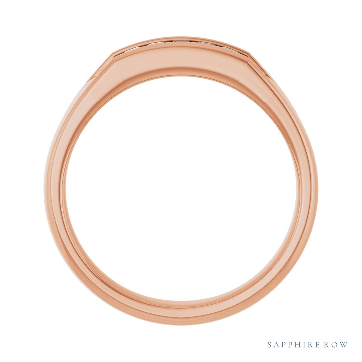Sapphire Row Natural Diamond Five-Stone Channel-Set Band - 14K Rose Gold (view 2)