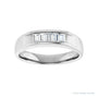 Sapphire Row Natural Diamond Five-Stone Channel-Set Band - 14K White Gold (view 3)