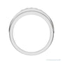 Sapphire Row Natural Diamond Channel-Set Tapered Band - 14K White Gold (view 2)