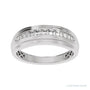 Sapphire Row Natural Diamond Channel-Set Tapered Band - 14K White Gold (view 3)
