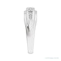 Sapphire Row Natural Diamond Channel-Set Tapered Band - 14K White Gold (view 4)
