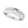 Sapphire Row Natural Diamond Channel-Set Tapered Band - 14K White Gold (view 5)